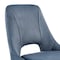 Armen Living Lexi Dining Room Accent Chair in Blue Velvet and Black Finish, PK2 LCLESIBLU - alternate 2